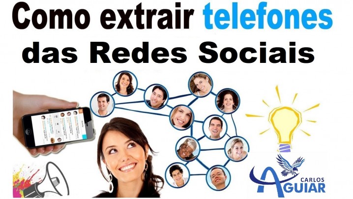 Extrator de Contatos Telefones Redes Sociais Facebook, Instagram, Linkedin, Twitter e Telegram!
